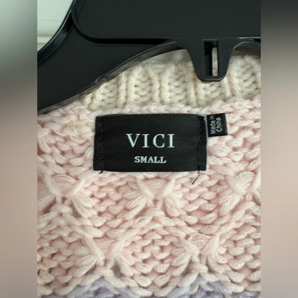 VICI Crochet Pink & Purple Cardigan - Picture 5 of 5